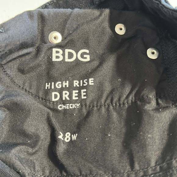 Anthropolpgie BDG High Rise Dree Embroidered Black Denim Shorts - Picture 13 of 15